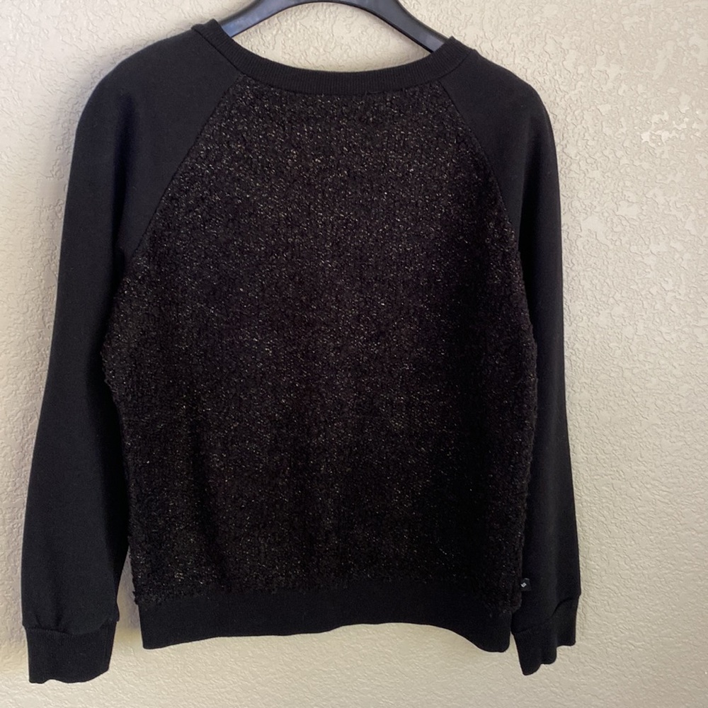 Snug fit black dressy sweatshirt